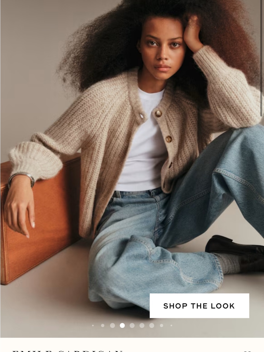 Sezane Women's oatmeal Button-Front Cardigan Sweater! - Picture 5 of 6